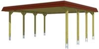 Skan Holz Spreewald - Walmdach Doppelcarport Breite 585 cm Gr. 1 - 585 x 589 cm...
