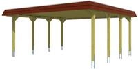 Skan Holz Spreewald - Walmdach Doppelcarport Breite 585 cm Gr. 1 - 585 x 589 cm...
