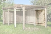 Weka Seitenwand f&uuml;r Carports 617, 618, 611, 606, 616, 609, Anlehncarport -