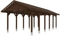 Skan Holz Wallgau - Satteldach Einzelcarport Breite 430 cm Gr. 3 - 430 x 900 cm