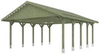 Skan Holz Wallgau - Satteldach Doppelcarport Breite 620 cm Gr. 2 - 620 x 750 cm