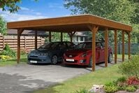 Skan Holz Friesland Doppelcarport - Breite 557 cm Nadelholz-Gr. 2 - 557 x 708...