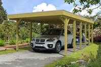 Skan Holz Friesland Einzelcarport - Breite 397 cm Nadelholz-Gr. 3 - 397 x 860...