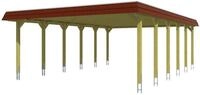 Skan Holz Spreewald - Walmdach Doppelcarport Breite 585 cm Gr. 3 - 585 x 893 cm...