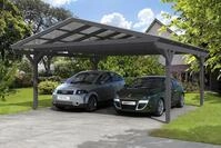 Skan Holz Carport Westerwald 570 x 648 cm grau Holzcarport