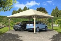 Skan Holz Carport Taunus 634 x 634 cm-farblich unbehandelt Holzcarport