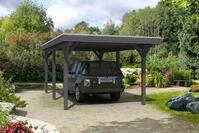Skan Holz Spessart Einzelcarport Breite 355cm Gr.1 355x604cm nussbaum...