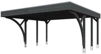 Skan Holz Carport Friesland 557x555 cm inkl. 2 Einfahrtsb&ouml;gen Sparset 8...
