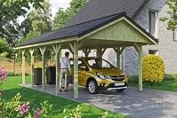 Skan Holz Wallgau - Satteldach Einzelcarport Breite 430 cm Gr. 0,5 - 430 x 500...