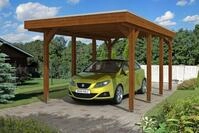 Skan Holz Friesland Einzelcarport - Breite 314 cm Nadelholz-Gr. 1 - 314 x 555...