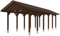 Skan Holz Wallgau - Satteldach Einzelcarport Breite 380 cm Gr. 3 - 380 x 900 cm