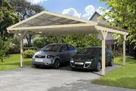Skan Holz Carport Westerwald 570 x 648 cm unbehandelt Holzcarport
