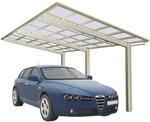 Ximax Carport Linea Typ 110 495,4 x 243,1 cm-Edelstahl-Look