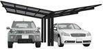 Ximax Carport Linea Typ 60 Y-Ausf&uuml;hrung 495 x 547 cm-schwarz