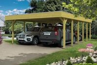 Skan Holz Friesland Doppelcarport - Breite 557 cm Nadelholz-Gr. 3 - 557 x 860...