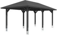 Skan Holz Carport Taunus 374 x 656 cm-anthrazit Holzcarport