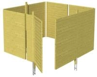 Skan Holz Abstellraum C2 f&uuml;r Carports - Profilschalung-farblich unbehandelt