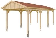 Skan Holz Fichtelberg - Satteldach Einzelcarport Breite 317 cm Gr. 2 - 317 x...