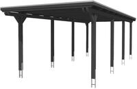 Skan Holz Emsland - Flachdach Carport Breite 354 cm Holzcarport anthrazit