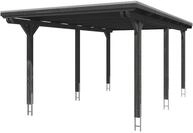 Skan Holz Emsland - Flachdach Carport Breite 354 cm Holzcarport anthrazit