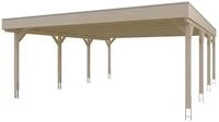 Skan Holz Grunewald - Flachdach Carport aus Leimholz Breite 622 cm Gr. 2 - 622 x 796