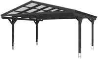 Skan Holz Carport Westerwald 570 x 541 cm anthrazit Holzcarport