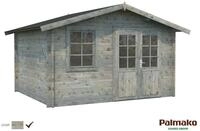Palmako Gartenhaus Klara 10,4 m&sup2; - 28 mm Grau tauchimpr&auml;gniert