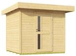 Weka Gartenhaus Designhaus 172 mit Vordach (50 cm) und Design-Einzelt&uuml;re