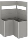 Biohort Sichtschutz mit Acrylglas-Paneel f&uuml;r Pflanzbeet Belvedere mit L-Form (2