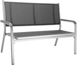 Kettler 2-Sitzer Bank BASIC PLUS, Aluminium Silber / Outdoorgewebe Anthrazit