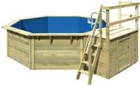 Karibu Pool Modell X2 470 x 470 cm mit Terrasse - kdi mit Metallecken inkl....