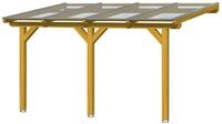 Skan Holz Terrassen&uuml;berdachung Bormio - Leimholz B 434 x T 400 cm (Gr&ouml;&szlig;e 4) eiche