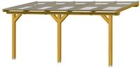 Skan Holz Terrassen&uuml;berdachung Bormio - Leimholz B 541 x T 400 cm (Gr&ouml;&szlig;e 8) eiche