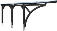 Skan Holz Wandanbau-Carport Eifel mit Einfahrtsbogen 300 x 541 cm-anthrazit