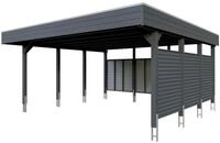 Skan Holz Carport Friesland Hybrid Set 13 557x555 cm inkl. R&uuml;ck- und Seitenw&auml;nde