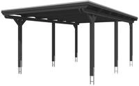 Skan Holz Emsland - Flachdach Carport aus Leimholz 404 cm Holzcarport anthrazit