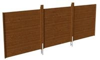 Skan Holz R&uuml;ckwand f&uuml;r Doppelcarports - Profilschalungnussbaum