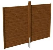 Skan Holz R&uuml;ckwand f&uuml;r Einzelcarports - Profilschalung-Gr&ouml;&szlig;e 1 nussbaum
