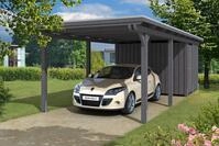 Skan Holz Emsland - Flachdach Carport Breite 354 cm Holzcarport