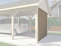 Weka R&uuml;ckwandelement f&uuml;r Einzelcarport 614/615 Leimholz Flach- und Satteldach