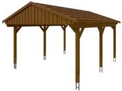 Skan Holz Fichtelberg - Satteldach Einzelcarport Breite 423 cm Gr. 1 - 423 x...
