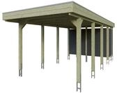 Skan Holz Carport Friesland Hybrid Set 12 314x708 cm inkl. Abstellraum Gr. 2 - B 314