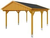 Skan Holz Fichtelberg - Satteldach Einzelcarport Breite 317 cm Gr. 1 - 423 x...