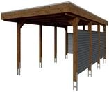 Skan Holz Carport Friesland Hybrid Set 11 314x555 cm inkl. R&uuml;ck- und Seitenw&auml;nde