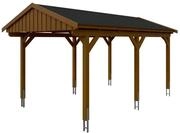 Skan Holz Fichtelberg - Satteldach Einzelcarport Breite 317 cm Gr. 1 - 317 x...