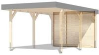 Karibu Lamellen R&uuml;ckwand f&uuml;r Leimholz Einzelcarport 250 x 200 cm