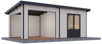 Wolff Finnhaus WPC Gartenhaus Tona 6030 - 28 mm Hellgrau