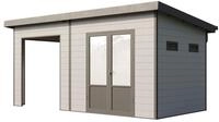 Wolff Finnhaus WPC Gartenhaus Tona 5024 - 28 mm Hellgrau
