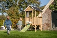 EXIT Holzspielhaus Panorama 300 mit Rutsche naturbelassen