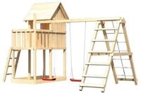 Akubi Stelzenhaus Frieda mit Doppelschaukelanbau und Kletterger&uuml;st...